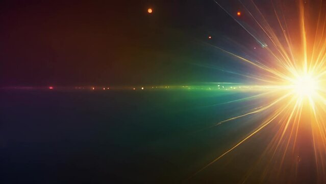 Boken flair. Rainbow colors. Light leaks effect background animation.
