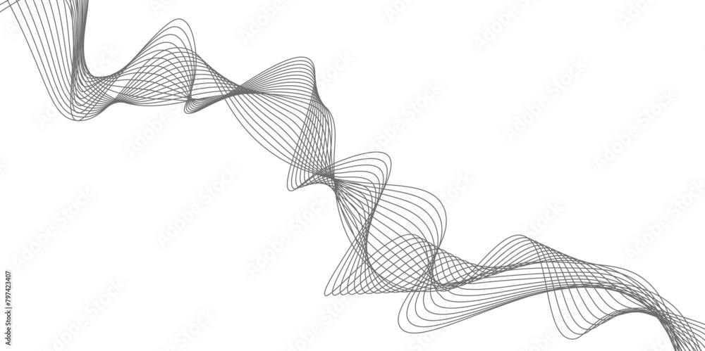 Poster abstract wave line for banner, template, wallpaper background. abstract wave element for design. dig