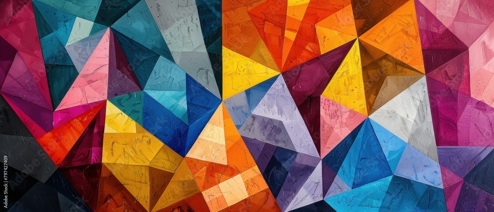 Poster embedded within the geometric patterns, a story unfolds, narrating the journey from simplicity to co