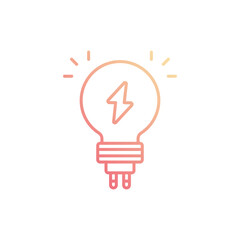 Light Bulb icon design with white background stock illustration