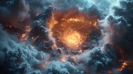 a ring of fire in the sky - obrazy, fototapety, plakaty