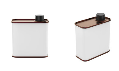 Metal Tin Can isolated on white - Mock up for Brandind. 3d illustration