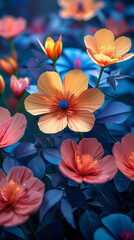 Beautiful Flower Wallpaper with Generative Ai
