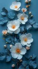 Beautiful Flower Wallpaper with Generative Ai