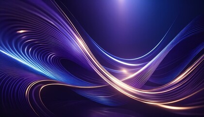 Sleek Sophistication: Glowing Lines on Blue and Purple Gradient