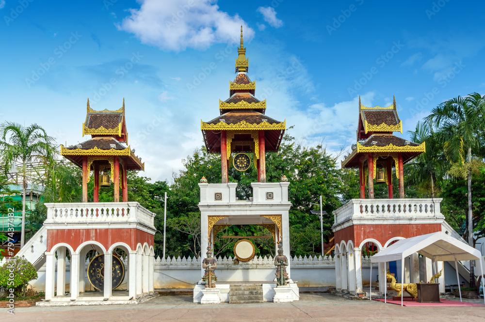 Wall mural xishuangbanna temple architecture