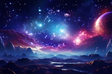the sky with stars generative ai