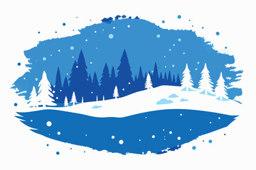 classic blue winter snow and white hand painted background texture with grunge brush strokes6 colors