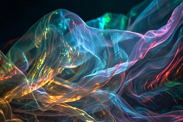 Abstract Electric Veil Cascades: Luminous Flow of Digital Abstraction