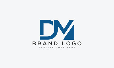 letter DM logo design vector template design for brand