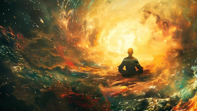 An abstract representation of the concept of meditation and spirituality