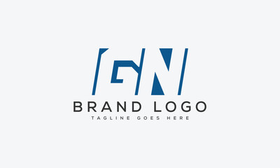 Fototapeta premium letter GN logo design vector template design for brand