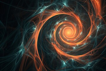 Vibrant Glow: Luminous Linear Vortexes and Energy Spirals