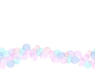 貝殻のシームレスパターン　L-1