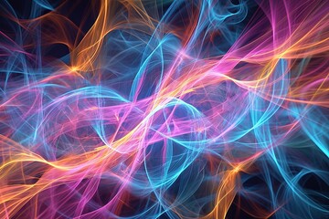 Radiant Energy Ribbons Render: Luminous Waves of Radiant Ribbons