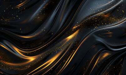 Abstract black gold luxurious noble waves texture back "Sleek Black and Gold Design