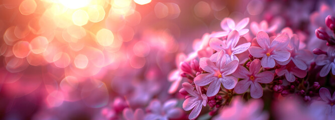Fototapeta premium Flowers on blurred background.