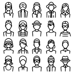 Fashion icon, clothing icon, dress icon, business icon, fashionable icon, accessory icon, icon, icons, set, vector, symbol, travel, sign, hotel, illustration, tourism, car, fashion, pictogram