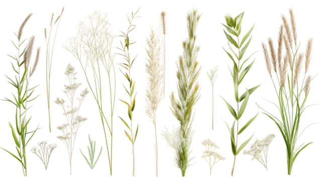 green wheat ears transparent background PNG