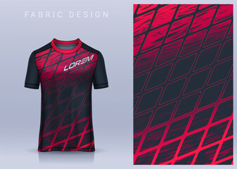 Fabric textile design for Sport t-shirt, Soccer jersey mockup for football club. uniform front view.	