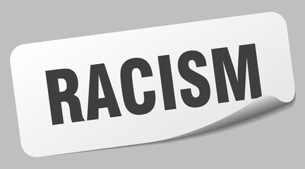 racism sticker. racism label