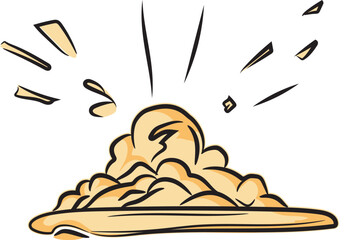 Colored boom icon, Simple explosion illustration