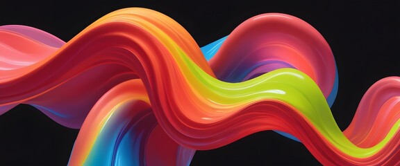 Colorful fluid background wallpaper, wavy abstract, futuristic and modern. Isolated object.