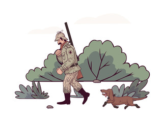 Fototapeta premium Hunter in the forest