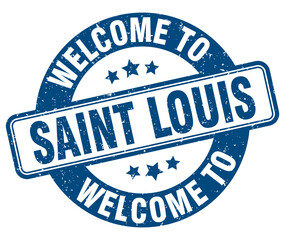 Welcome to Saint Louis stamp. Saint Louis round sign - obrazy, fototapety, plakaty