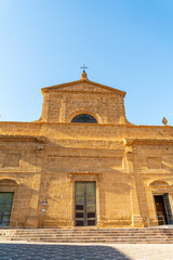 Pietraperzia, Sicily, Italy. Chiesa Madre di Santa Maria Maggiore - Church. Summer sunny day