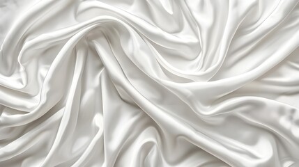 3D render of white  fabric as a background, smoth cloth Ai generated 