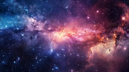 Fototapeta premium Astrophysics explores the mysteries of dark matter and the formation of galaxies, driving our understanding of the universe through powerful telescopes and simulations, all within a hitech concept
