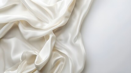 3D render of white  fabric as a background, smoth cloth Ai generated 