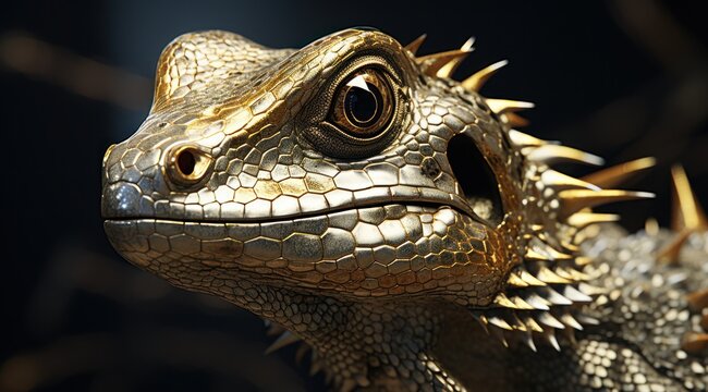 a close up of a lizard