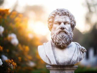 Obraz premium a statue of a bearded man