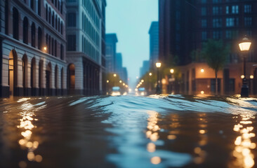 Flooding on the streets of the city