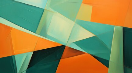 Fototapeta premium a colorful art piece with white and orange squares
