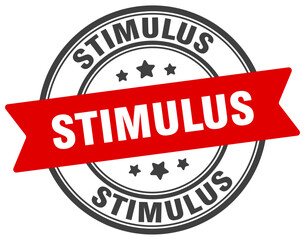 stimulus stamp. stimulus label on transparent background. round sign