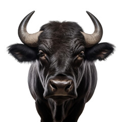 buffalo looking isolated on white