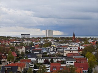 Panorama von Rostock Warnem&uuml;nde am alten Strom