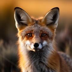 Fototapeta premium a fox looking at the camera