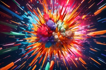 a colorful explosion of crystals