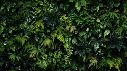a group of green leaves - obrazy, fototapety, plakaty