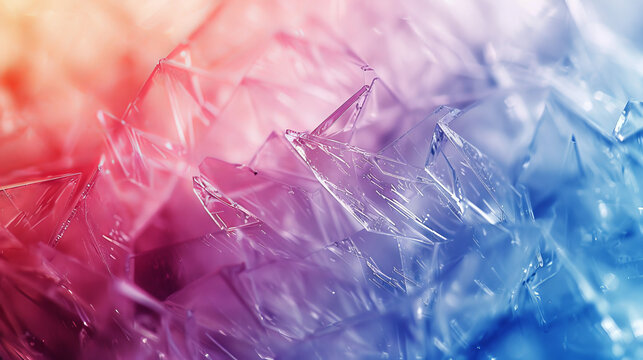 A colorful, abstract image of ice crystals