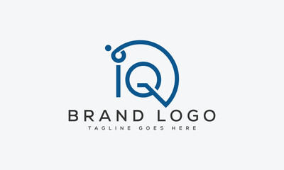 letter IQ logo design vector template design for brand