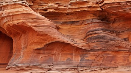 red rock canyon formed by wind.