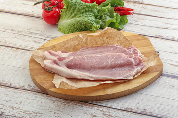 Raw pork steak for grill