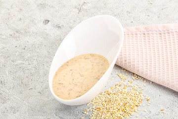Sesame sauce in the bowl