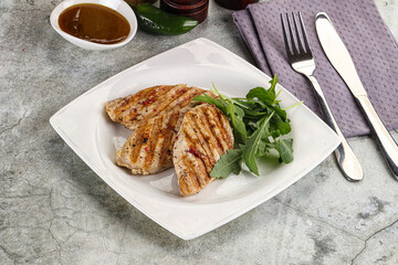 Grilled turkey breast fillet steak