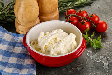 Italian delicous stracciatella cheese